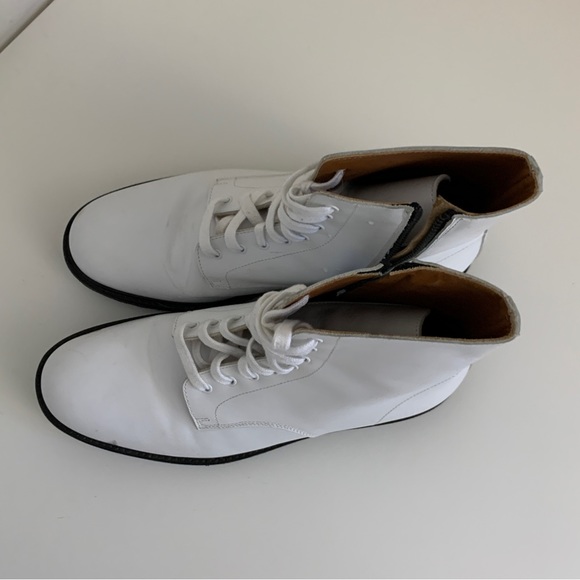 Woman by Common Projects Leather Ankle Combat Boots - Picture 3 of 8